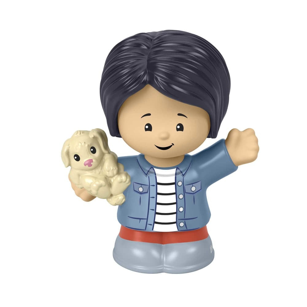Little People Single Figure - Woman with Puppy