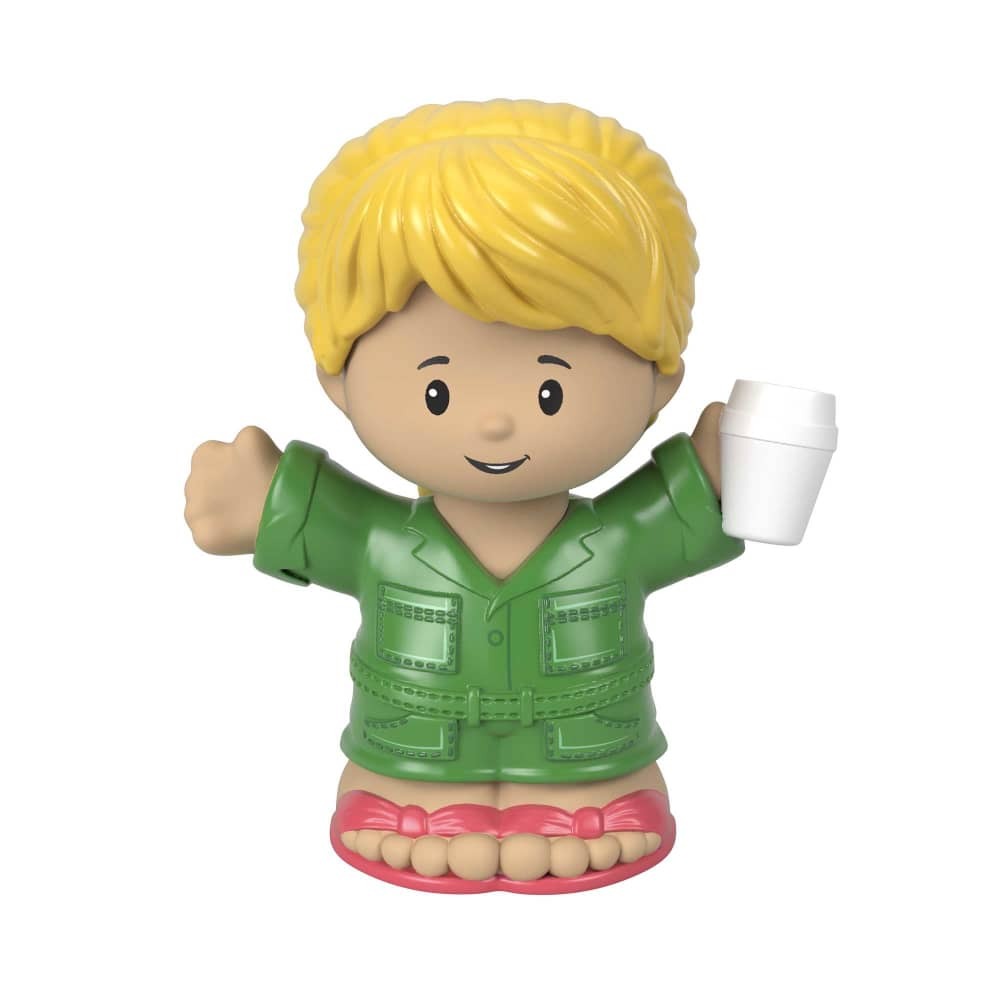 Little People Single Figure - Woman with Coffee Cup
