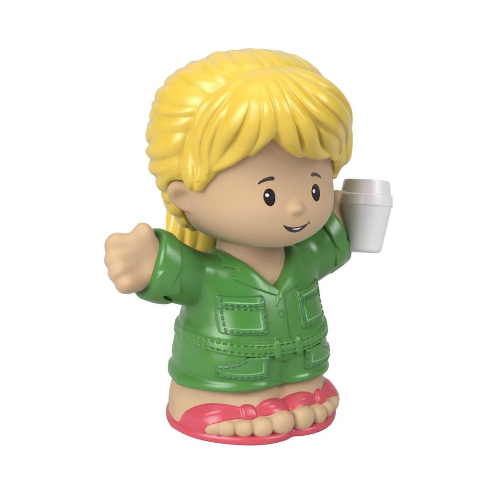 Little People Single Figure - Woman with Coffee Cup