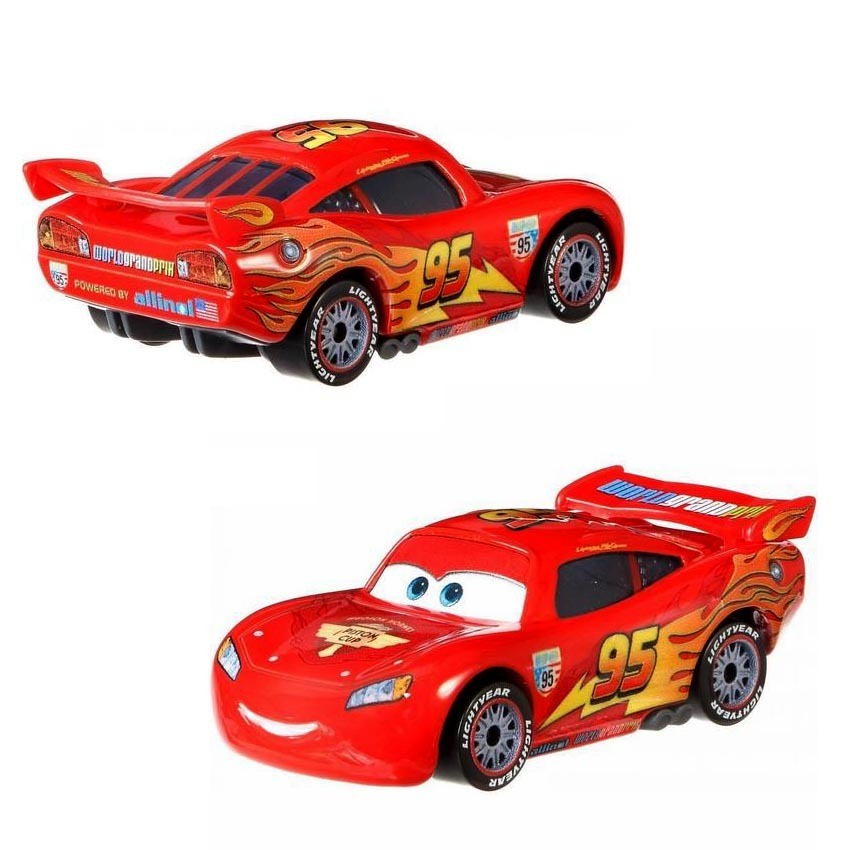 Disney Pixar Cars Lightning McQueen with Racing Wheels 1:55