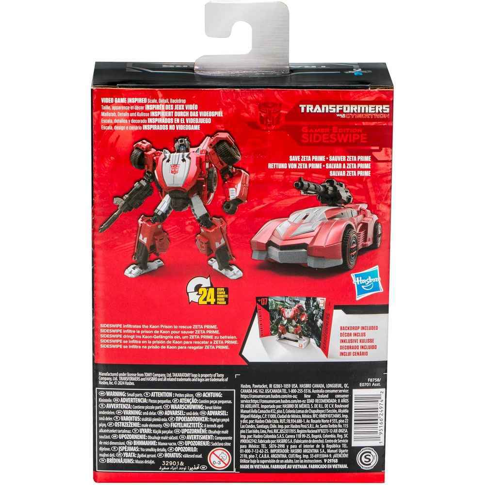 Transformers Studio Series Deluxe 07 Gamer Edition Sideswipe Action Figure