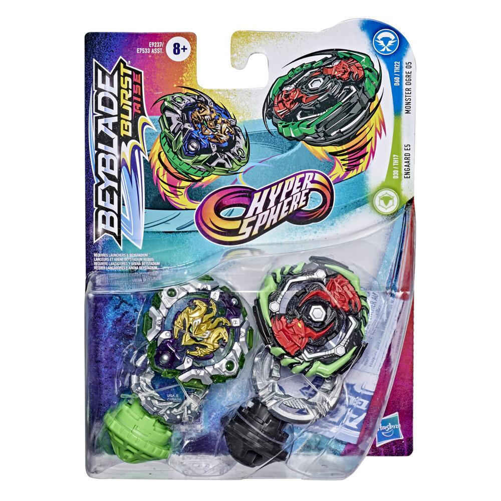 Beyblade Burst Rise Hypersphere Dual Pack - Monster Ogre O5 & Engaard E5