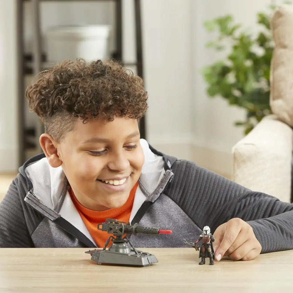 Star Wars Mission Fleet Expedition Class - The Mandalorian & Hover E Web Cannon