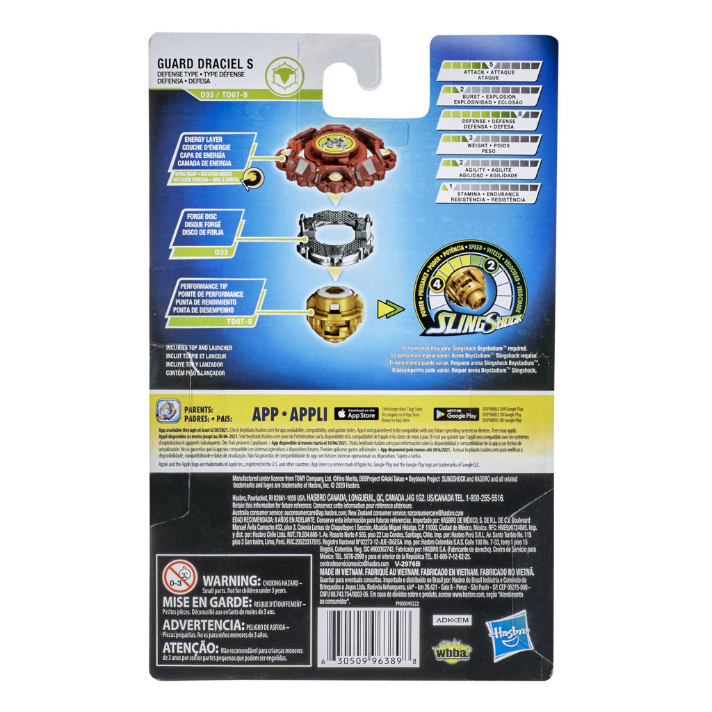 Beyblade Burst Rise Slingshock Guard Draciel S Starter Pack