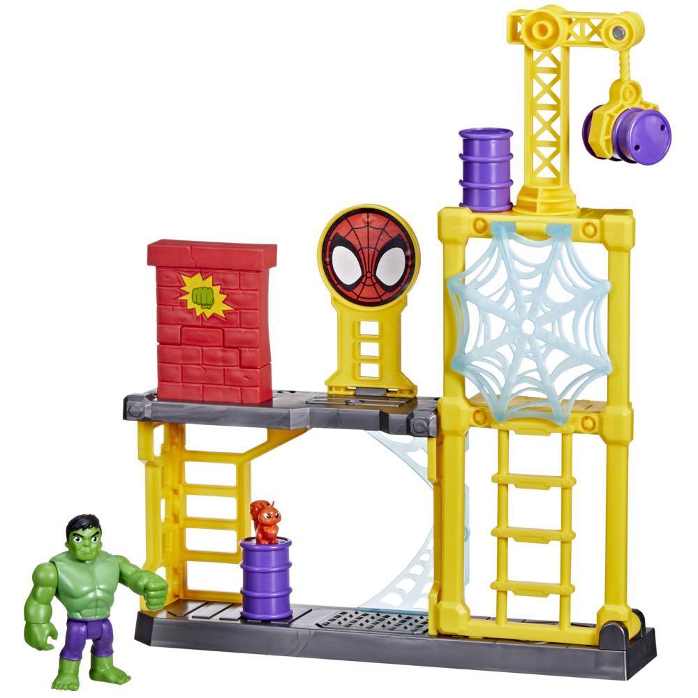 Marvel Spidey and His Amazing Friends Hulks Smash Yard Playset