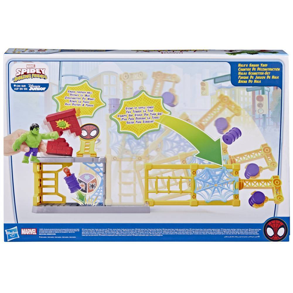 Marvel Spidey and His Amazing Friends Hulks Smash Yard Playset