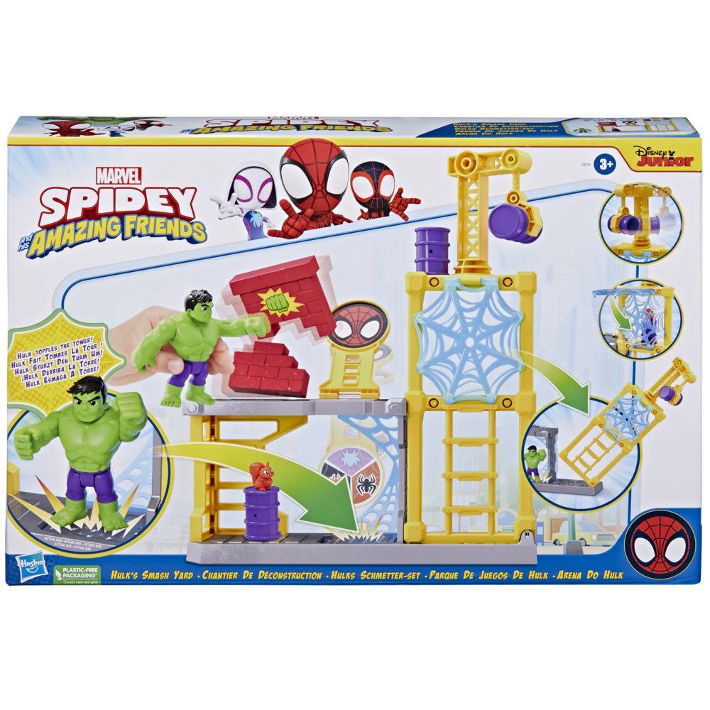 Marvel Spidey and His Amazing Friends Hulks Smash Yard Playset