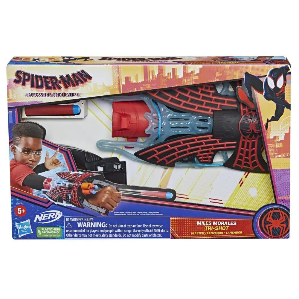 Marvel Spider Man Nerf Across the Spider Verse - Miles Morales Tri Shot Blaster