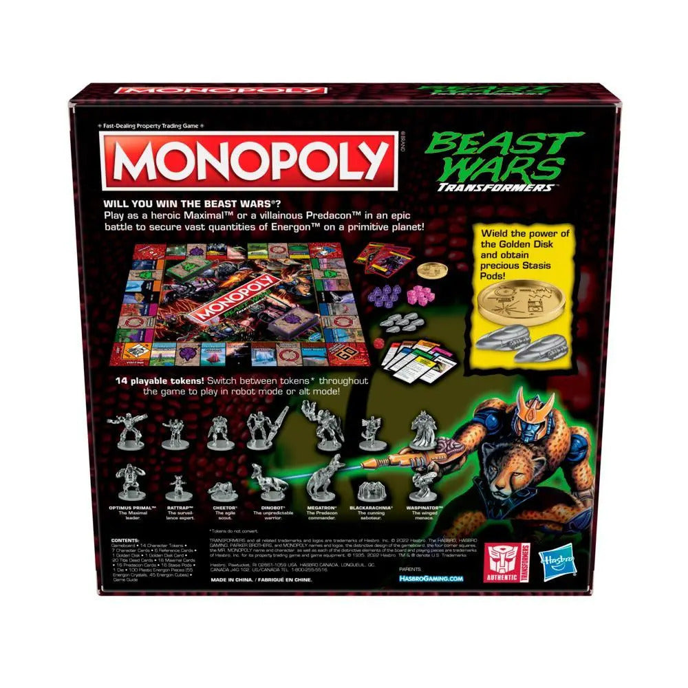 Monopoly Beast Wars Transformers