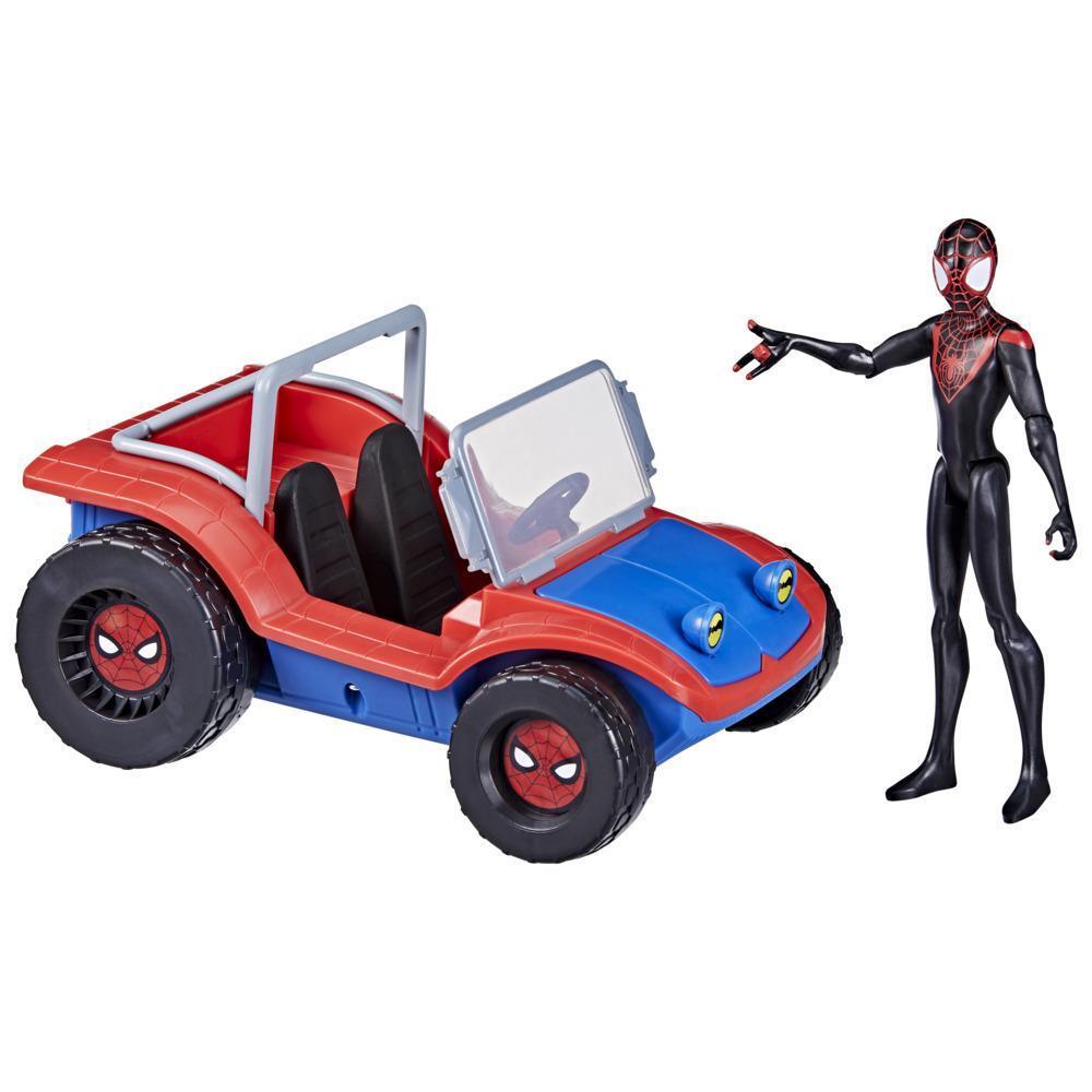 Marvel Spider-Man Spider-Mobile 15cm-Scale Vehicle and Miles Morales Action Figure