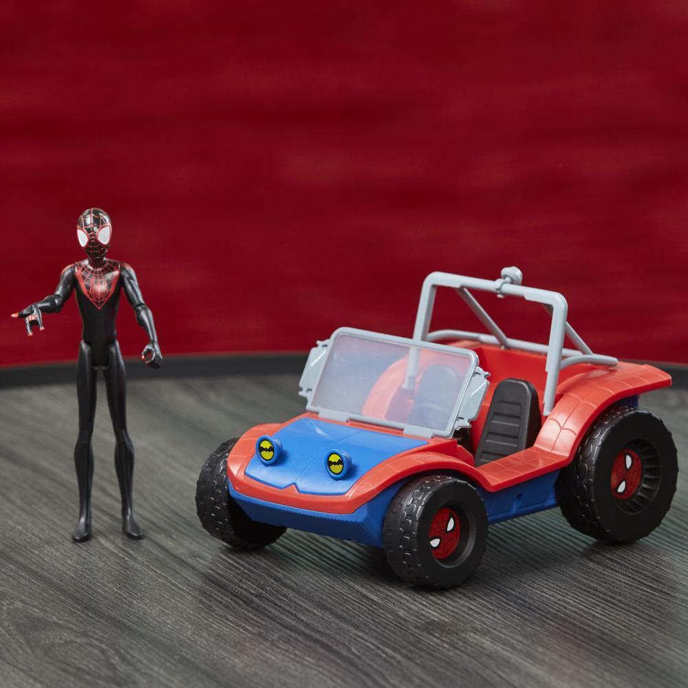 Marvel Spider-Man Spider-Mobile 15cm-Scale Vehicle and Miles Morales Action Figure