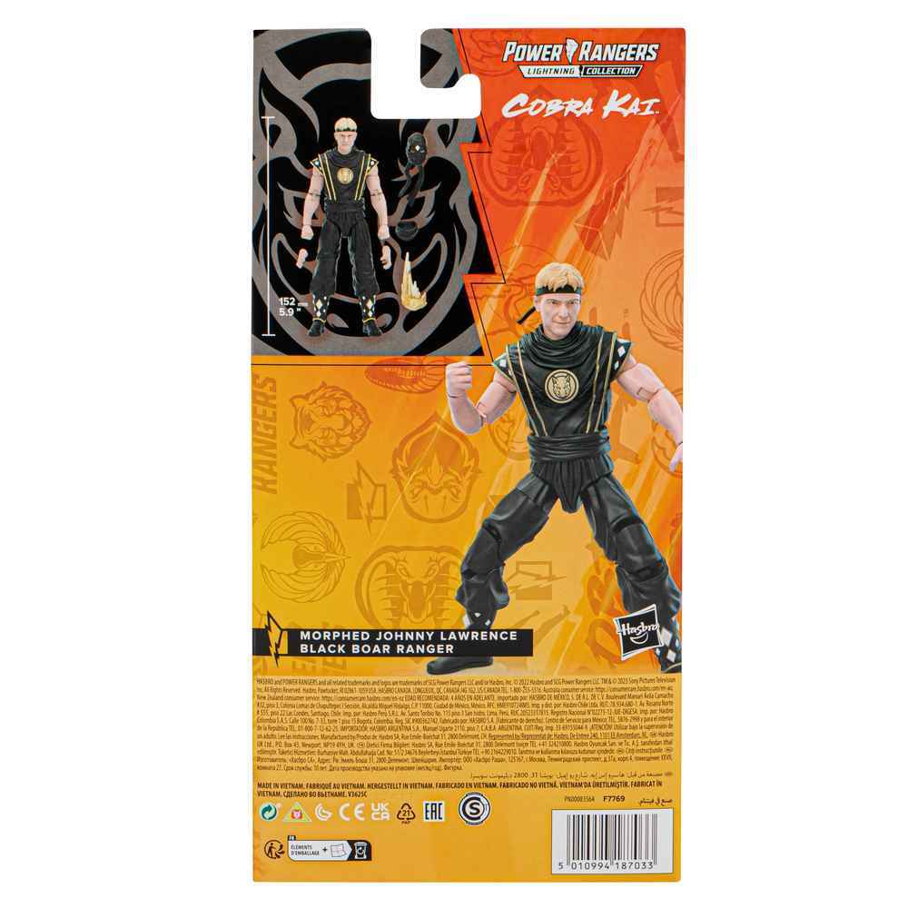 Power Rangers x Cobra Kai Lightning Collection - Morphed Johnny Lawrence Black Boar Ranger