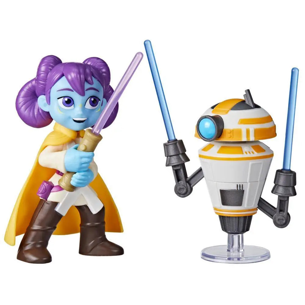 Star Wars Young Jedi Adventures Pop Up Lightsaber Duel - Lys Solay & Training Droid