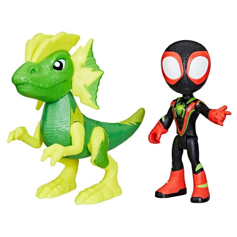 Marvel Spidey and His Amazing Friends Dino-Webs - Miles Spin Morales & Marvels Electrosaurus