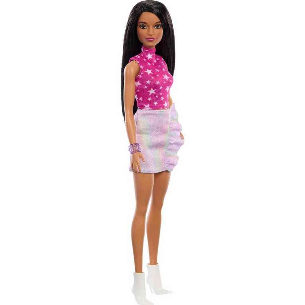 Barbie Fashionista Doll 215 Pink Star-Print Top