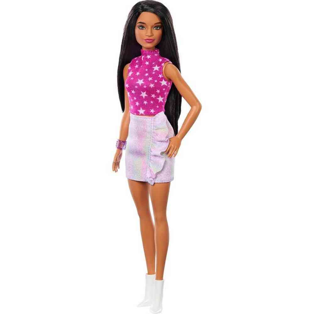 Barbie Fashionista Doll 215 Pink Star-Print Top