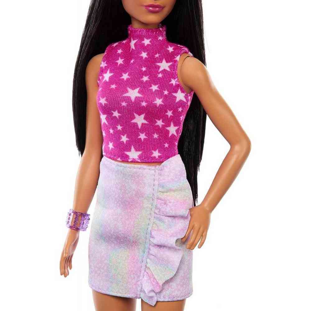 Barbie Fashionista Doll 215 Pink Star-Print Top