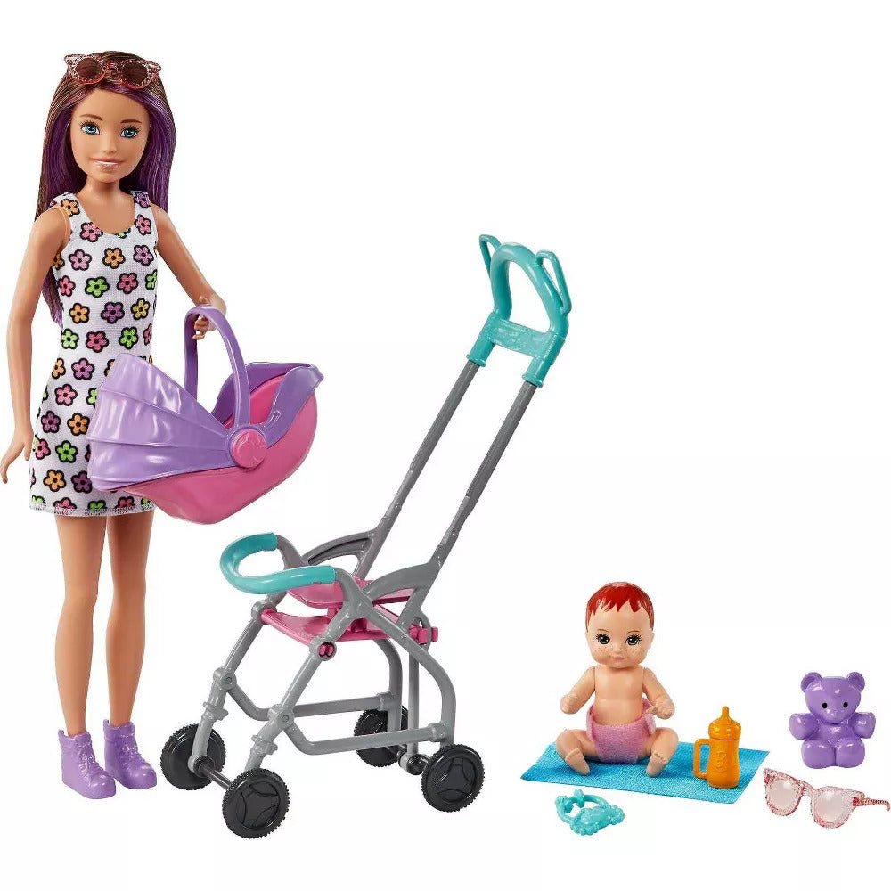 Barbie Skipper Babysitters Inc Dolls & Playset -  Straight Brunette Hair