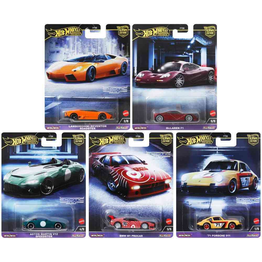 Hot Wheels Premium Car Culture Set - Exotic Envy (FPY86-959G)