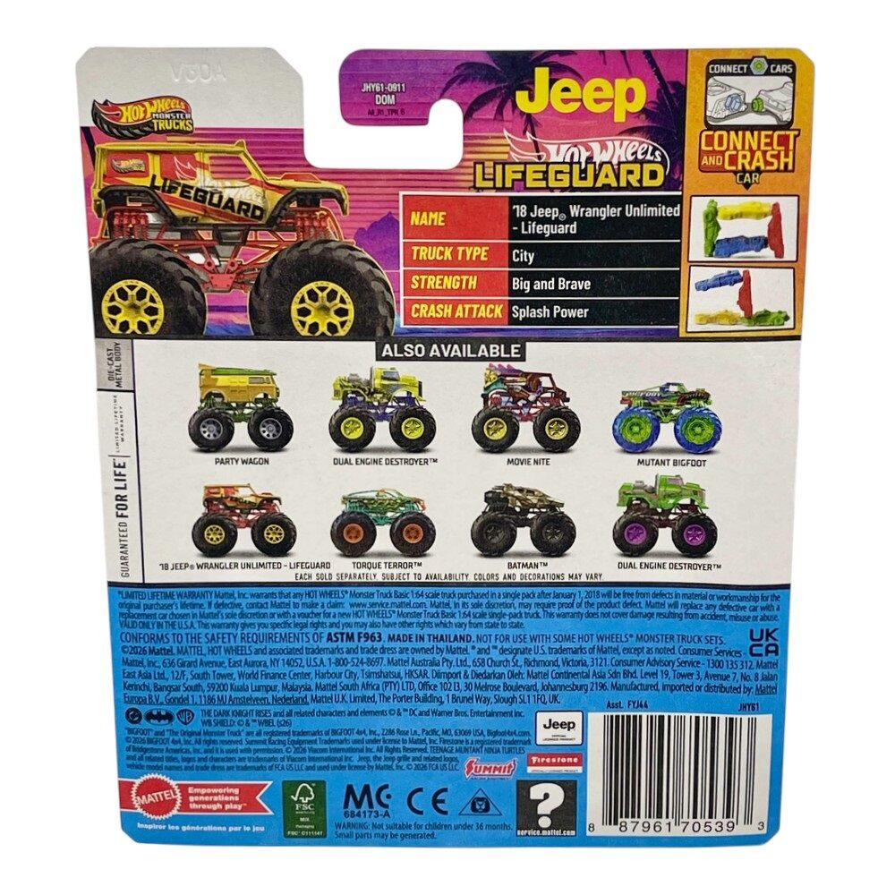 Hot Wheels Monster Trucks 2026 1:64 - Lifeguard