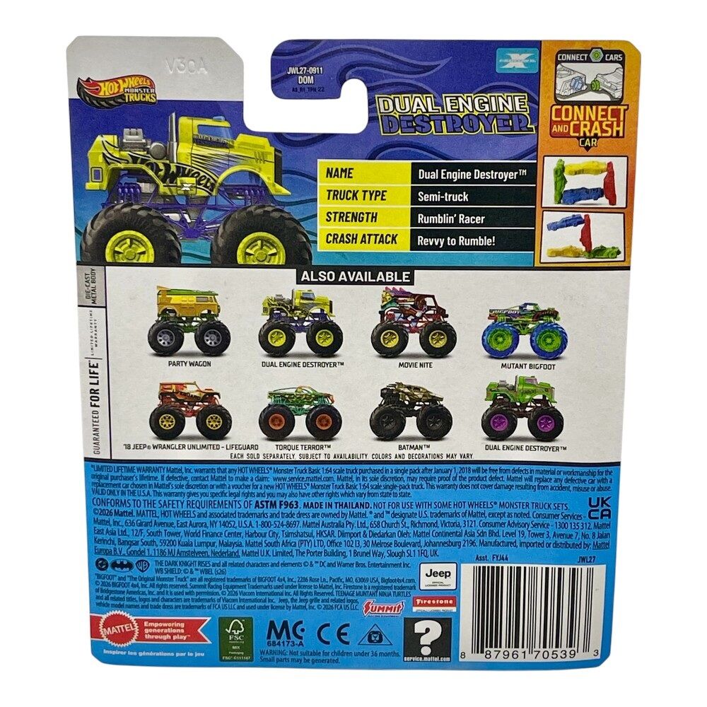 Hot Wheels Monster Trucks 2026 1:64 - Dual Engine Destroyer