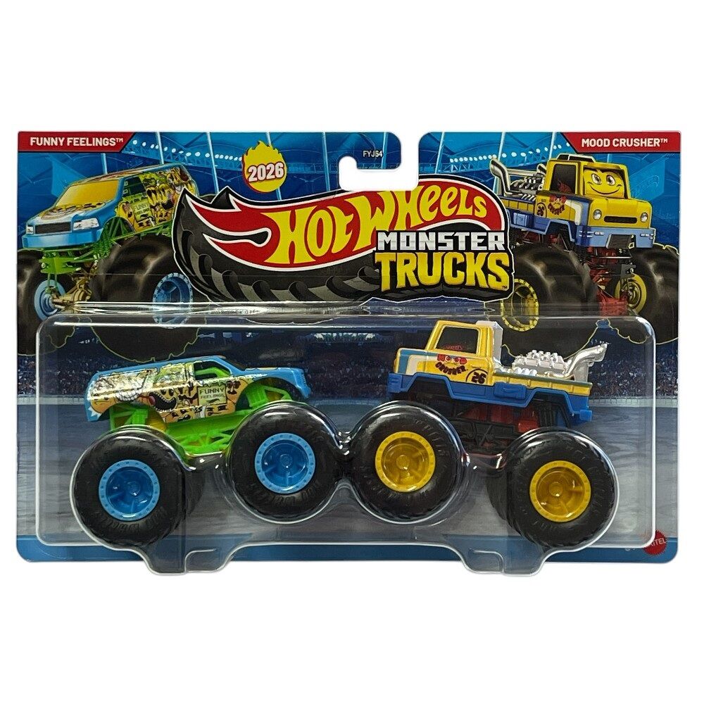 Hot Wheels Monster Trucks 2 Pack 2026 - Funny Feelings & Mood Crusher