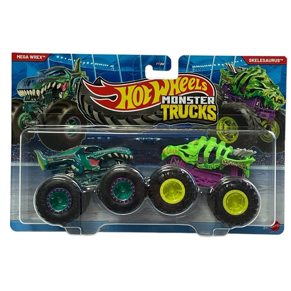 Hot Wheels Monster Trucks 2 Pack 2026 - Mega Wrex & Sklesaurus