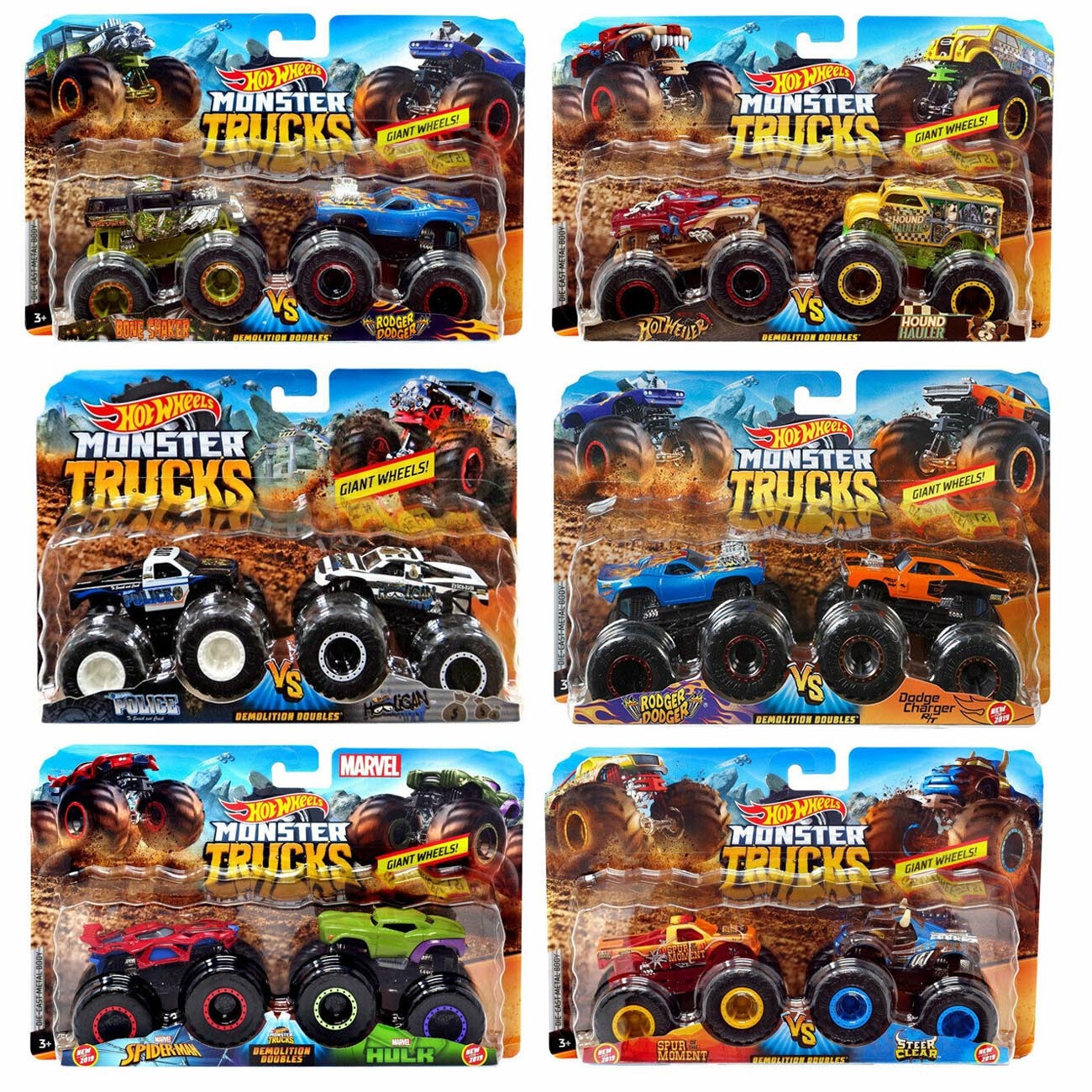 Hot Wheels Monster Trucks Demolition Doubles 1:64 Assorted