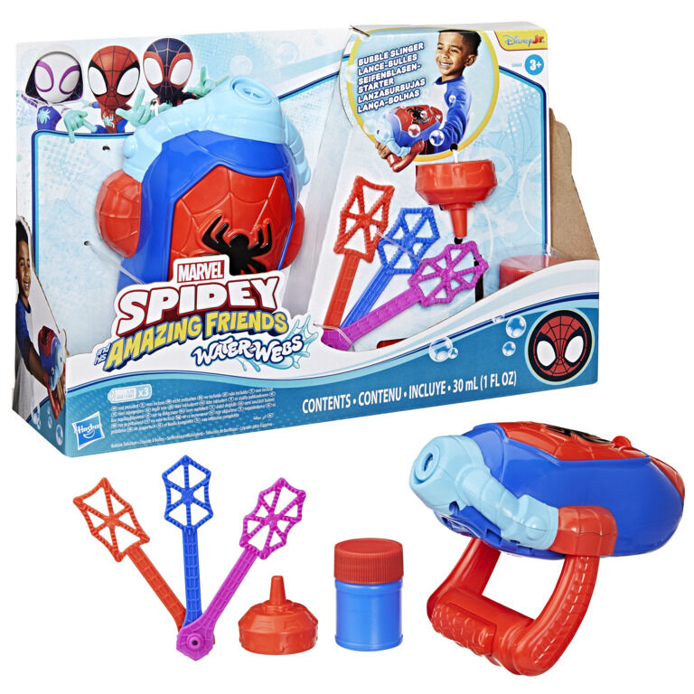 Marvel Sipdey and His Amazing Friends Water Webs Bubble Slinger
