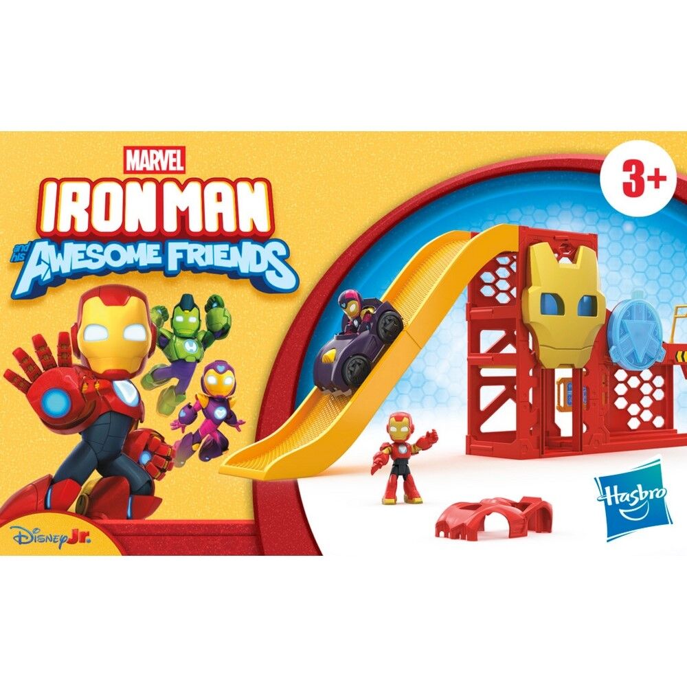 Marvel Iron Man And His Awesome Friends Iron Garage Playset