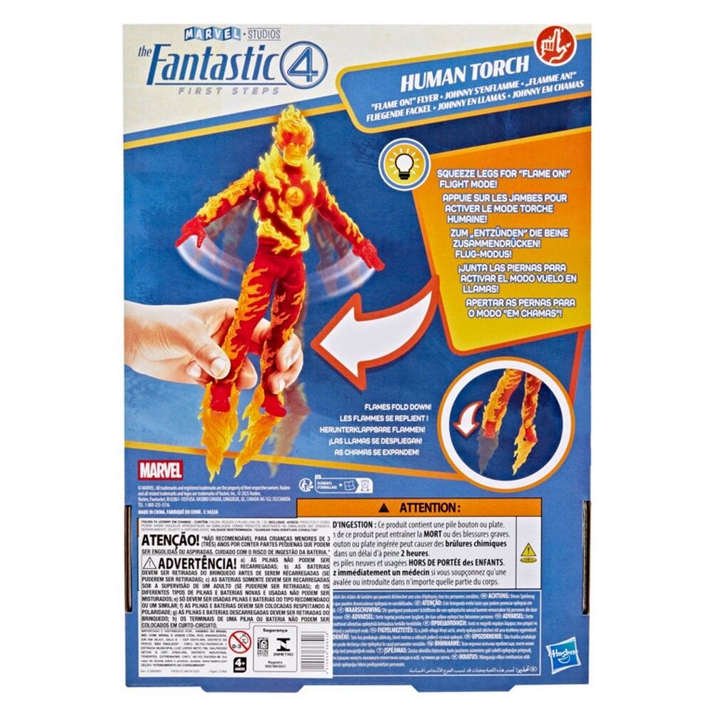 Marvel Fantastic 4 Flame On Flyer Human Torch Action Figure Paisley