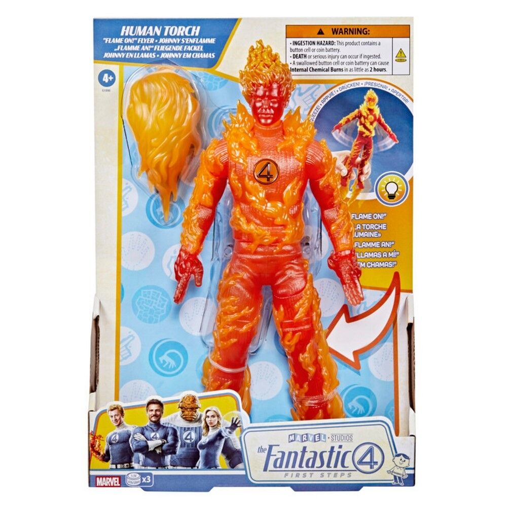 Marvel Fantastic 4 Flame On Flyer Human Torch Action Figure Paisley
