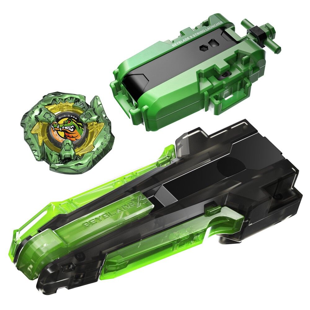 Beyblade X Deluxe String Launcher & Custom Grip Set Bite Croc 2-60Q