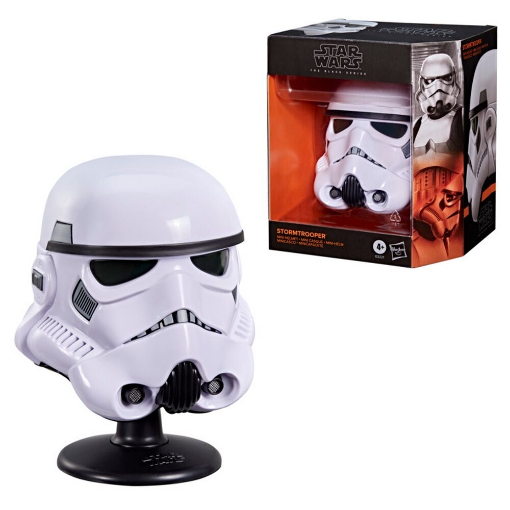 Star Wars The Black Series Stormtrooper Mini Helmet with Display Stand