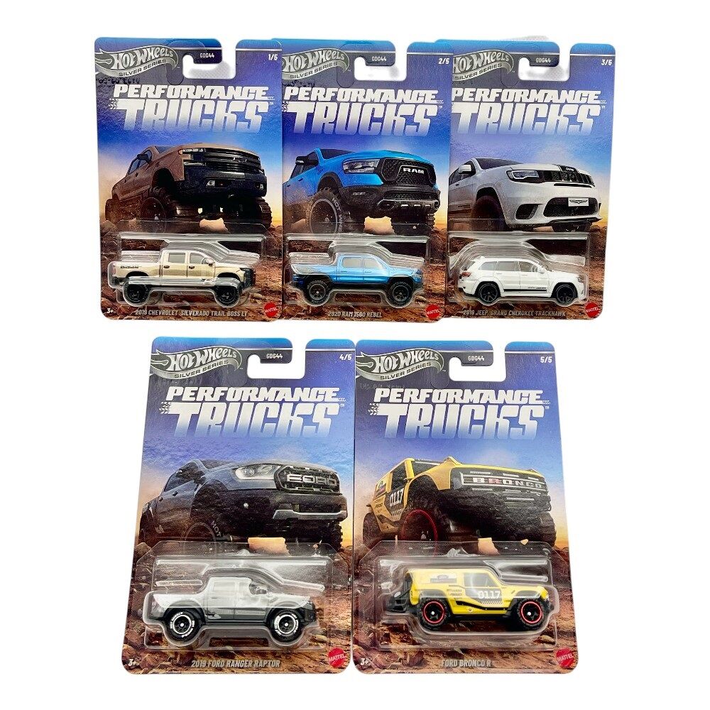 Hot Wheels Silver Series Performance Trucks Set of 5
