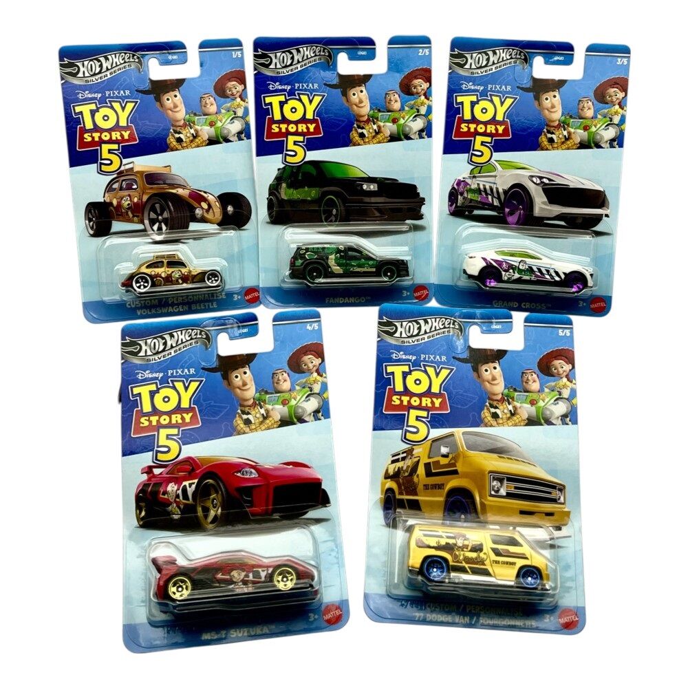 Hot Wheels Silver Series Toy Story 5 Set of 5