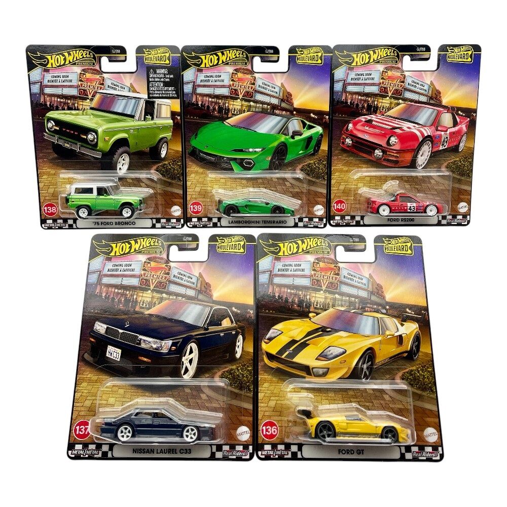 Hot Wheels Boulevard Set of 5 (#136-#140)