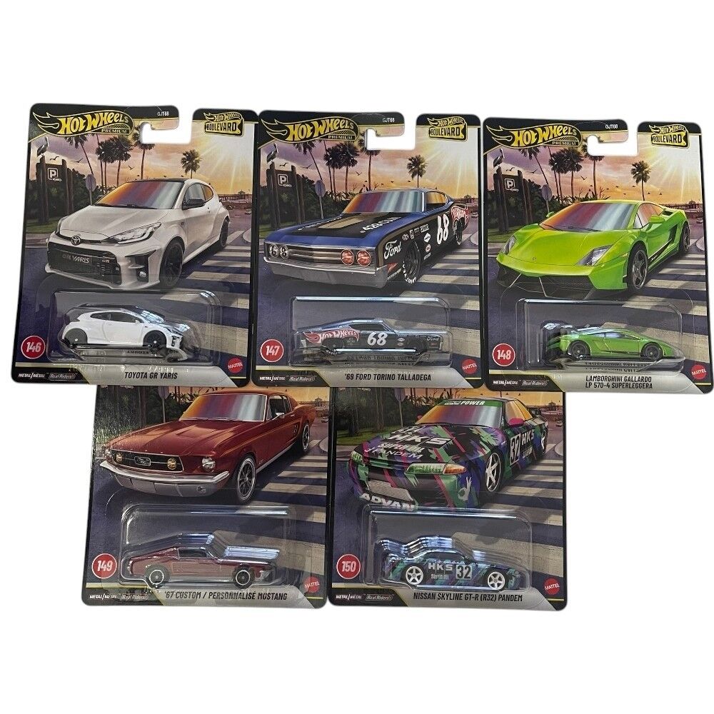Hot Wheels Premium Boulevard Set of 5 (#146-150)