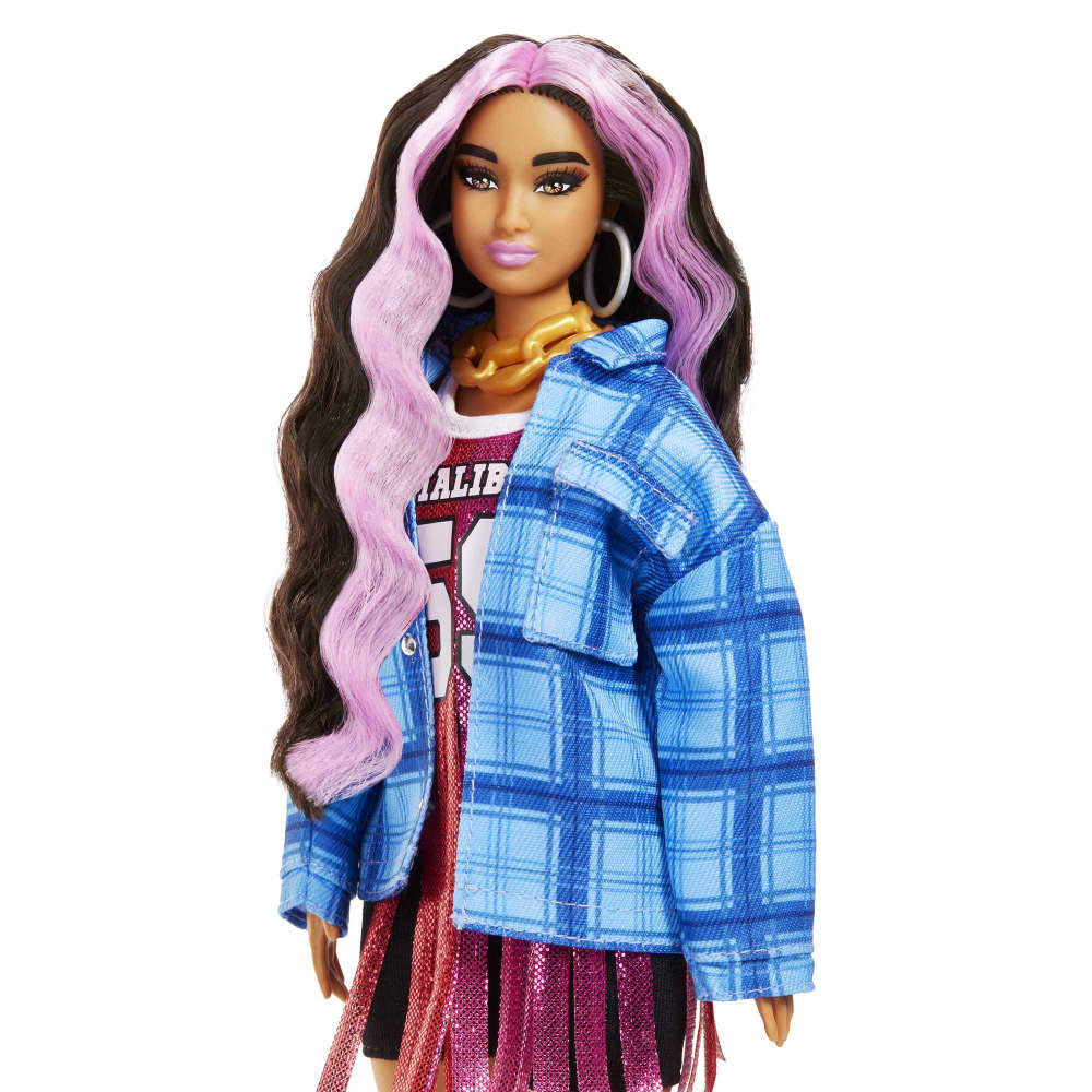 Barbie Extra Doll - #13 Basketball Jersey Dress With Pet Corgi