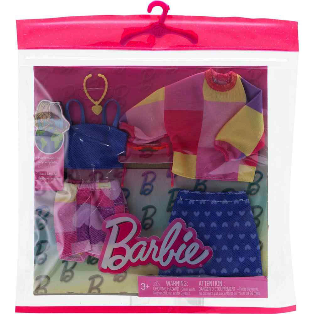 Barbie Fashion 2 Pack - Pink & Blue Patterns