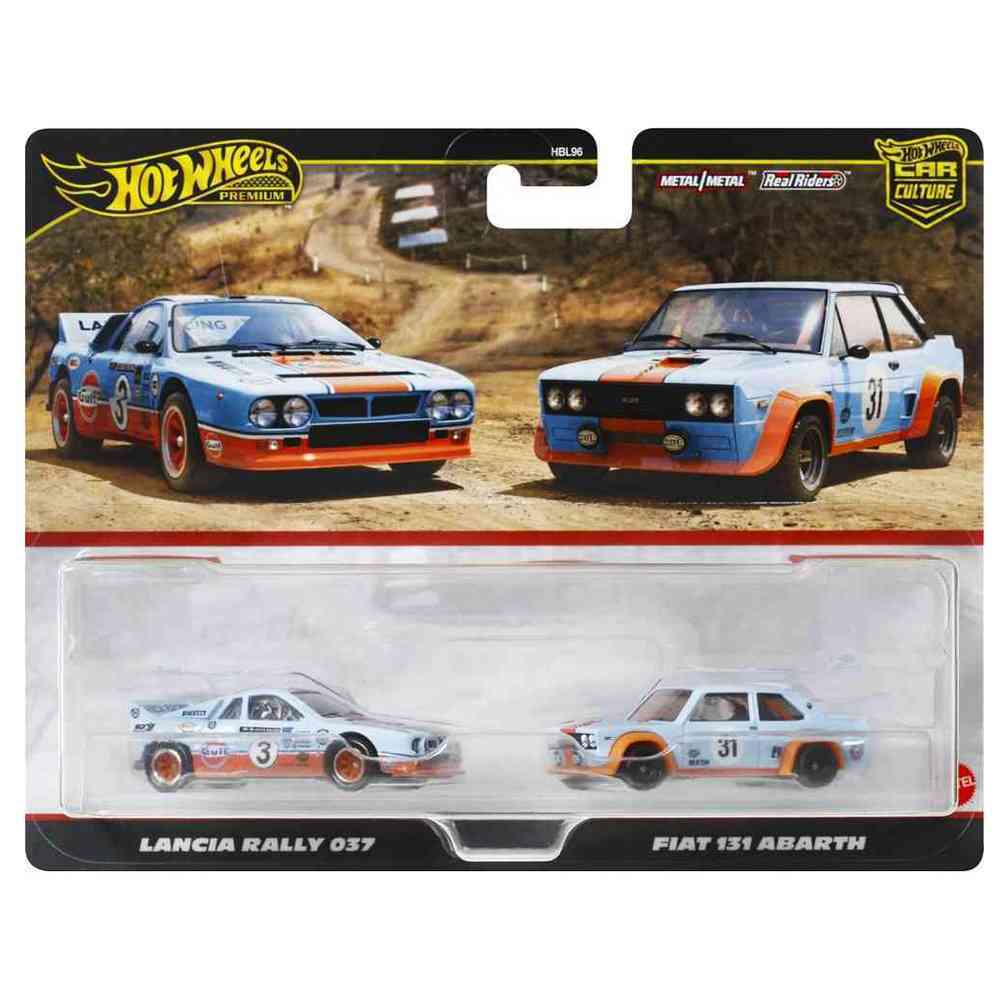 Hot Wheels Premium Car Culture 2 Pack - Lancia Rally 037 & Fiat 131 Abarth