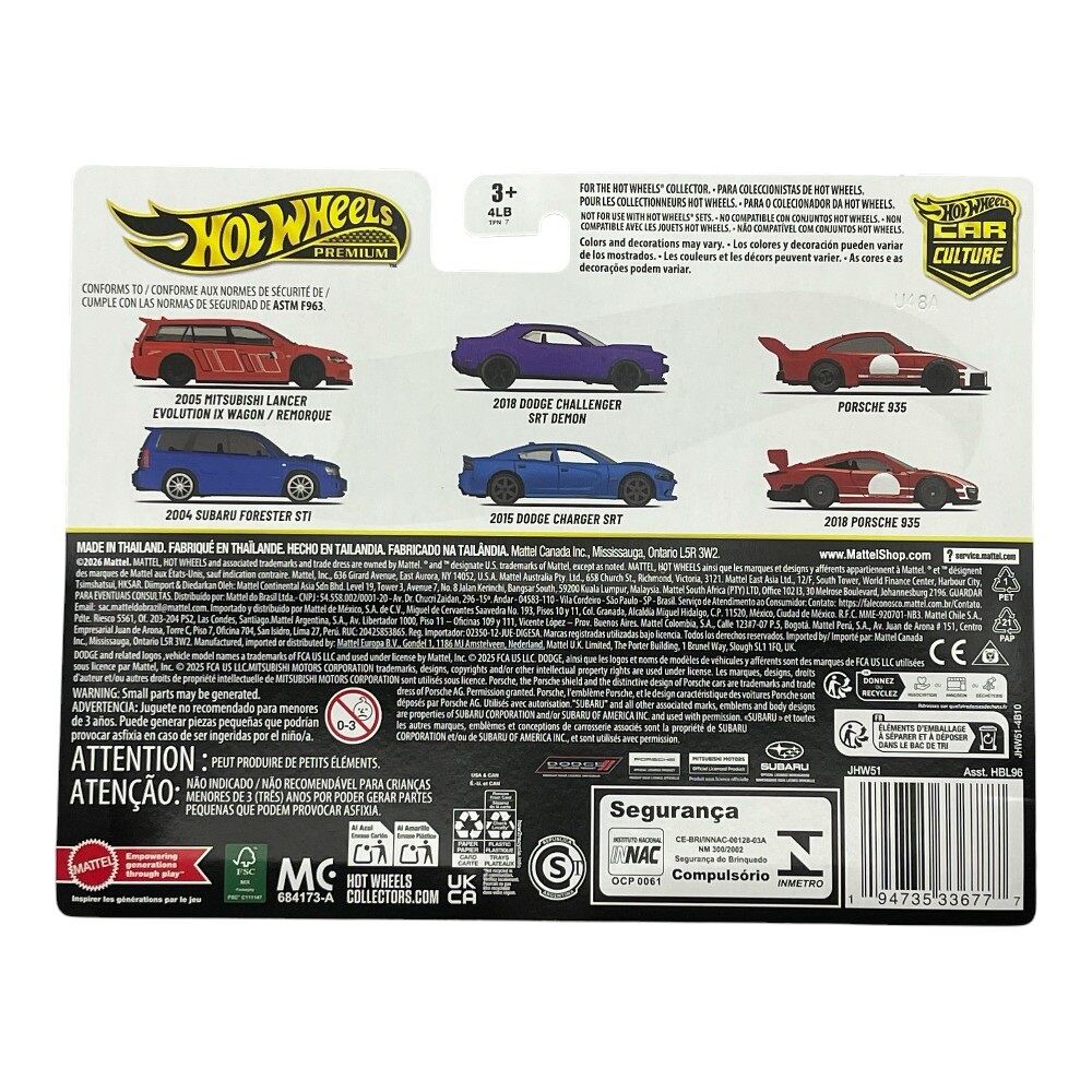 Hot Wheels Premium Car Culture 2 Pack Porsche 935 / 2018 Porsche 935