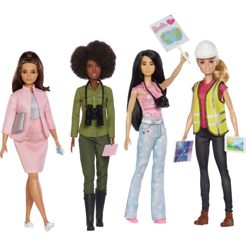 Barbie Eco-Leadership Team 4 Doll Set Recycled Plastic