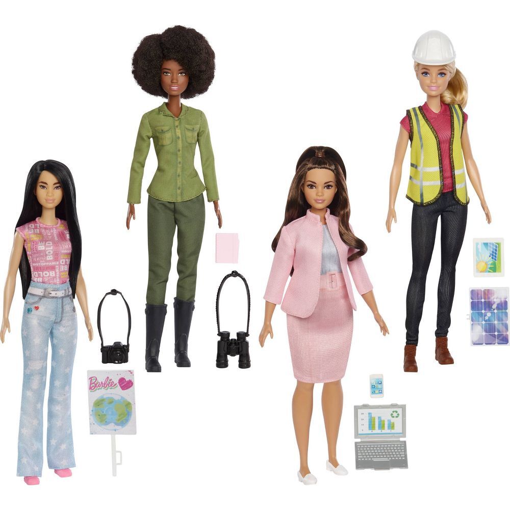 Barbie Eco-Leadership Team 4 Doll Set Recycled Plastic