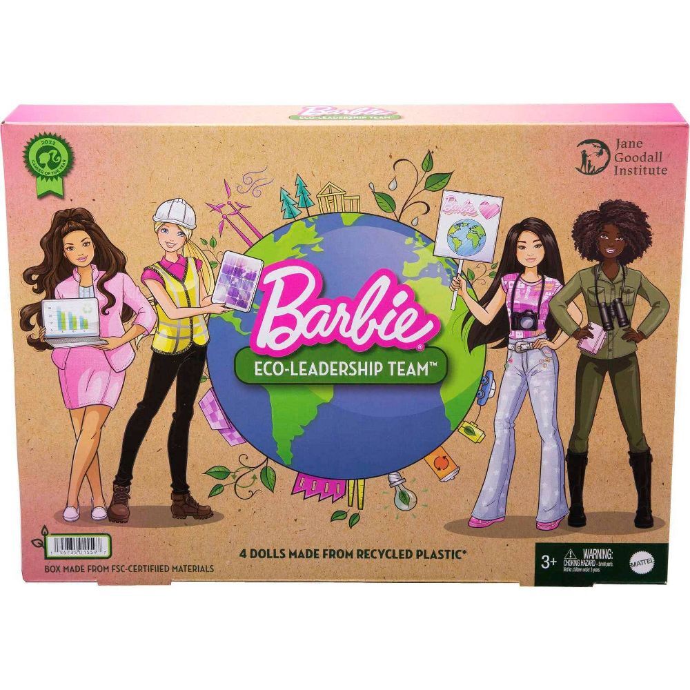 Barbie Eco Leadership Team Set (Made From Recycled Plastic)