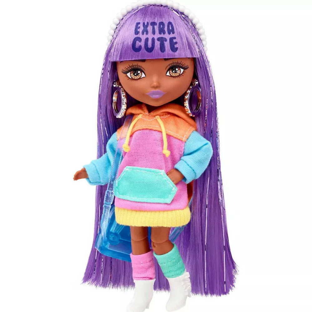 Barbie Extra Minis Doll #7 Colour Block Hoodie