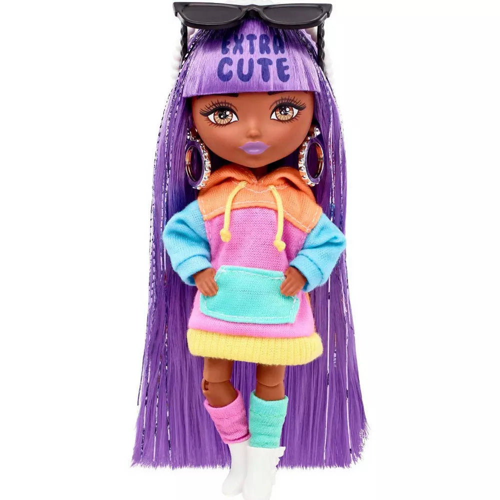 Barbie Extra Minis Doll #7 Colour Block Hoodie