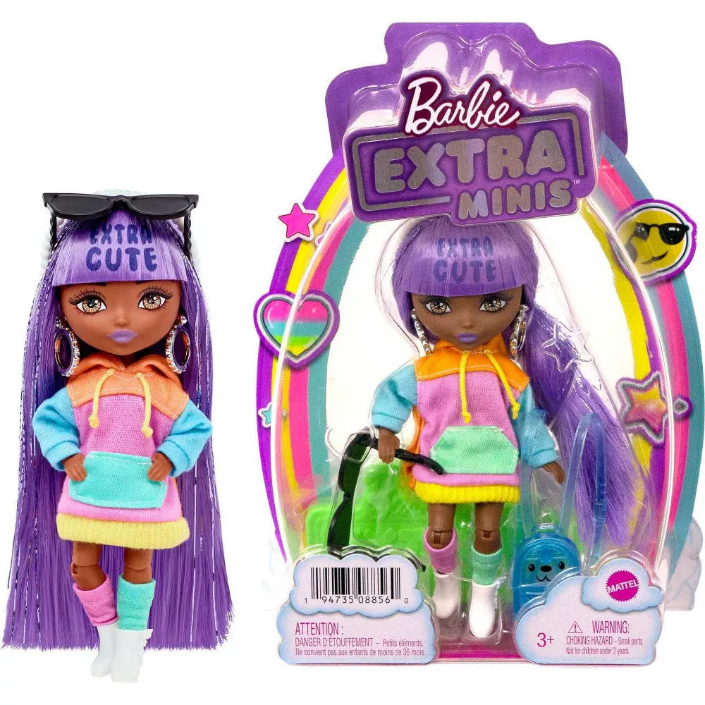 Barbie Extra Minis Doll #7 Colour Block Hoodie
