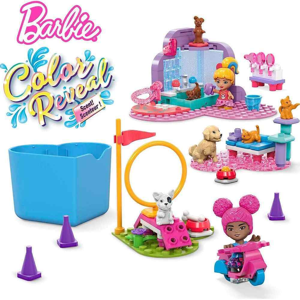 Mega Barbie Colour Reveal - Train N Wash