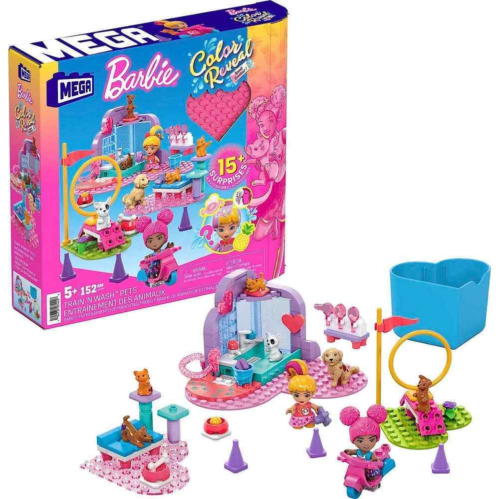 Mega Barbie Colour Reveal - Train N Wash